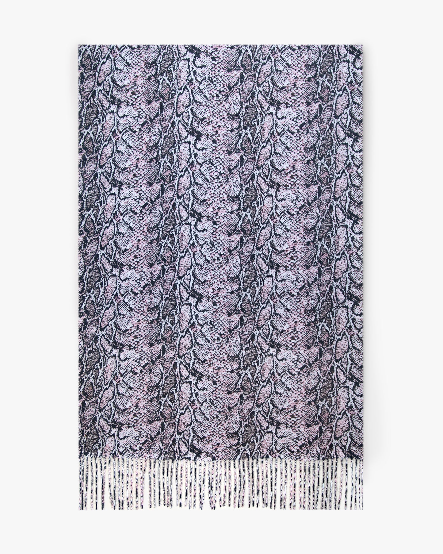 Exotic Snake Print Double-Sided Solid Scarf