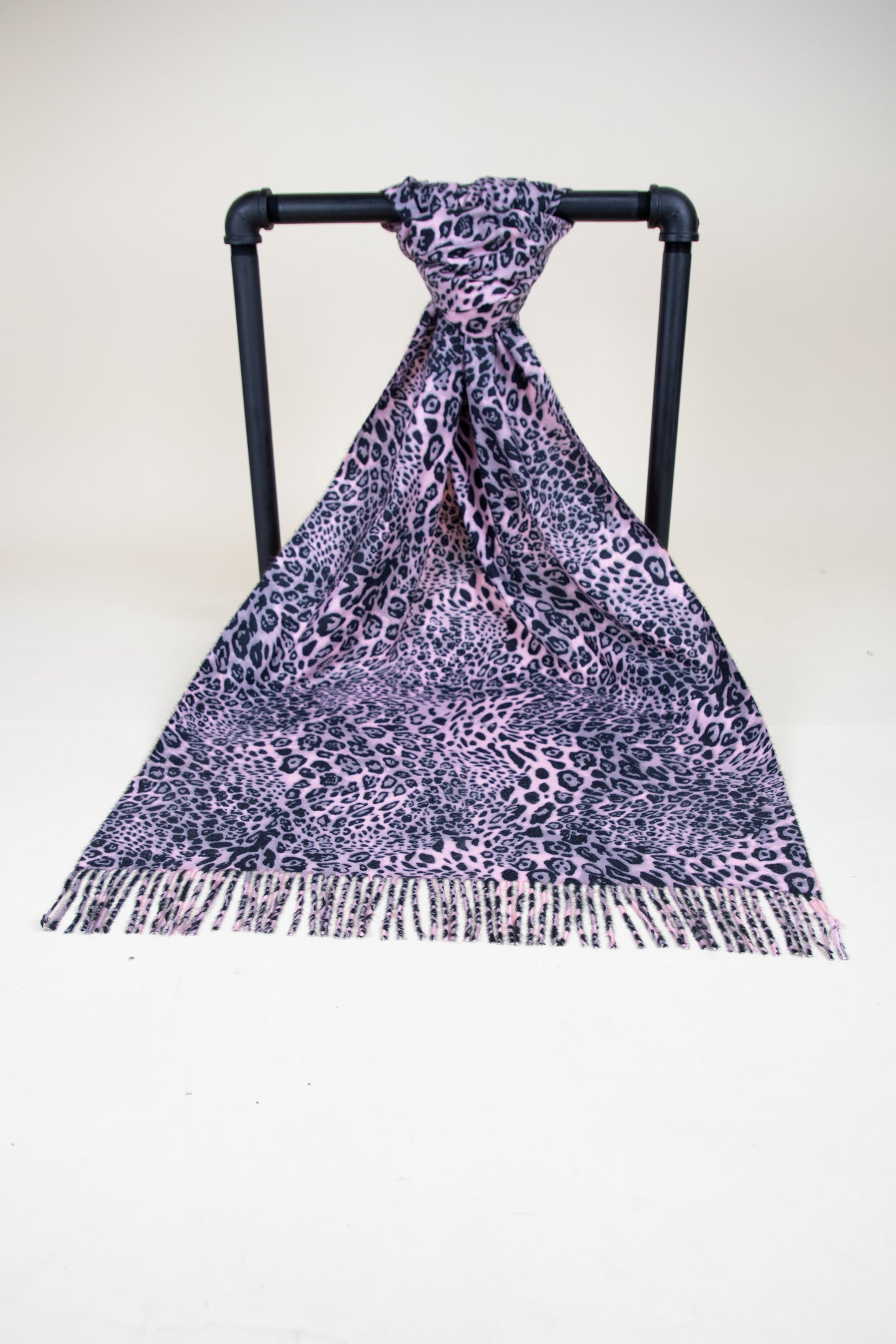 Leopard Print Double-sided Solid Scarf