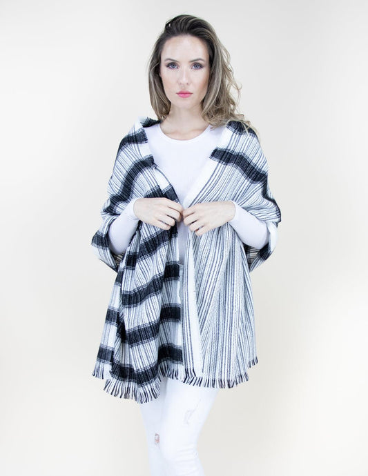 Crinkle Texture Solid Lines Scarf