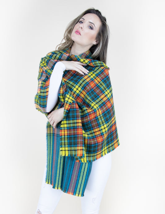 Neon Tones Flannel Scarf