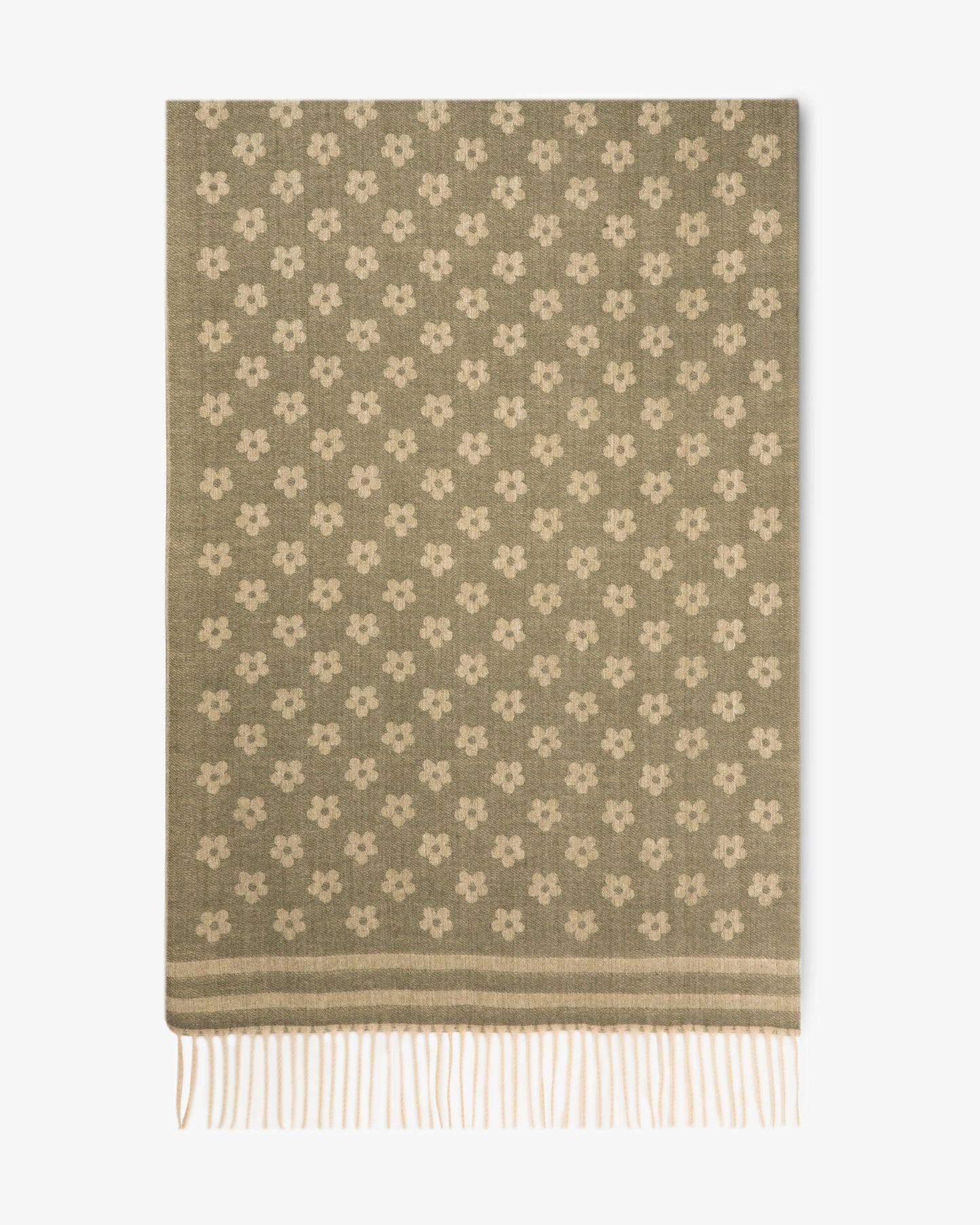 Petunia Scarf w/ Stripe Border