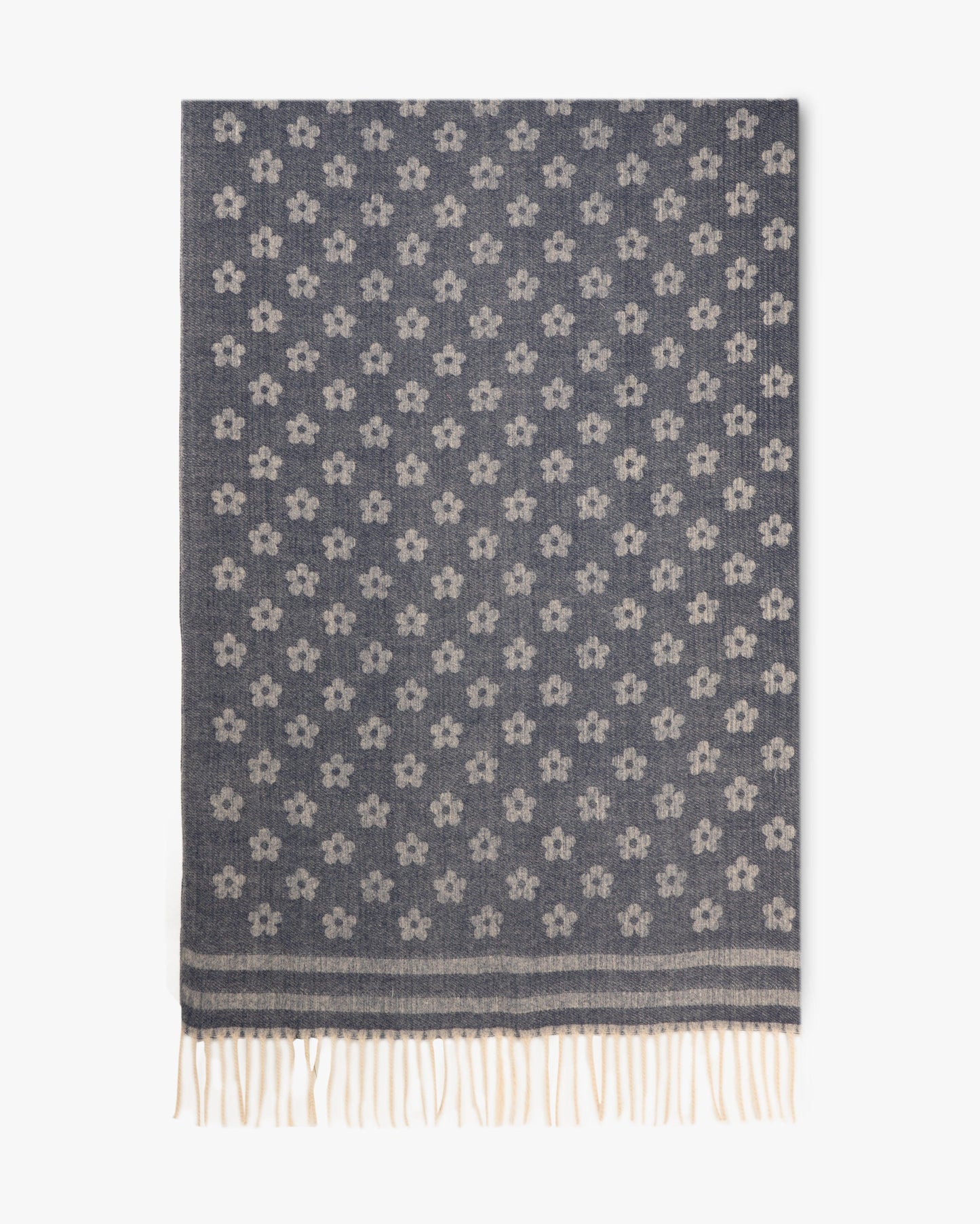 Petunia Scarf w/ Stripe Border