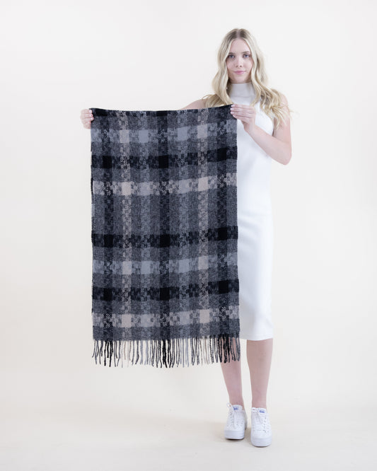 Autumn Plaid Scarf w/ Fringe