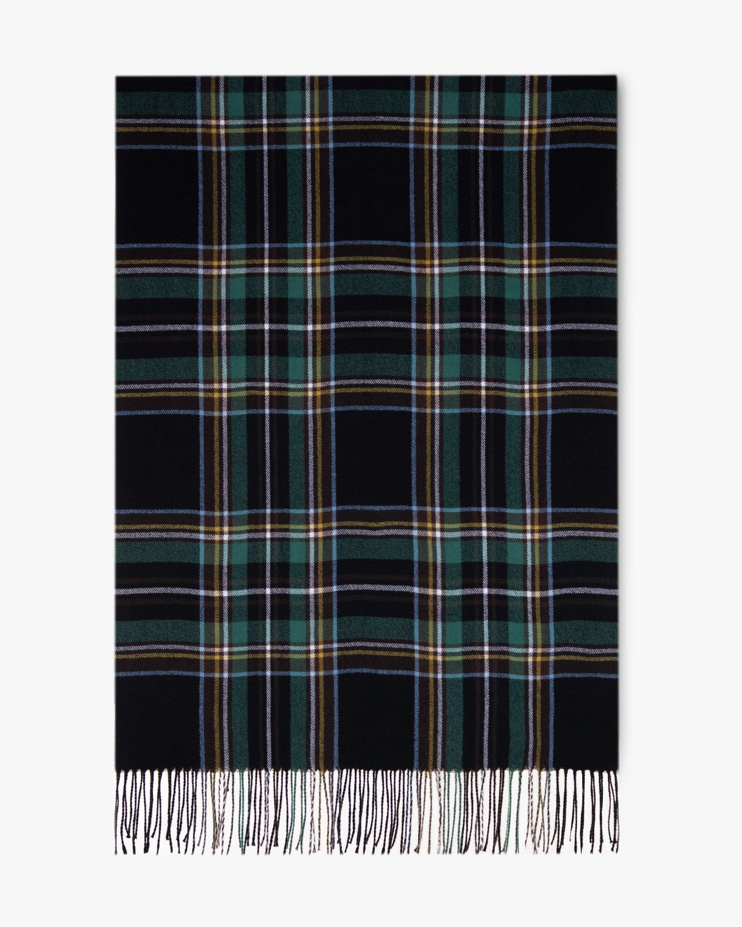 Modern Highland Plaid Scarf w/ Fringe