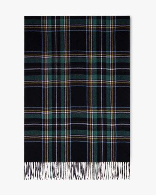 Modern Highland Plaid Scarf w/ Fringe
