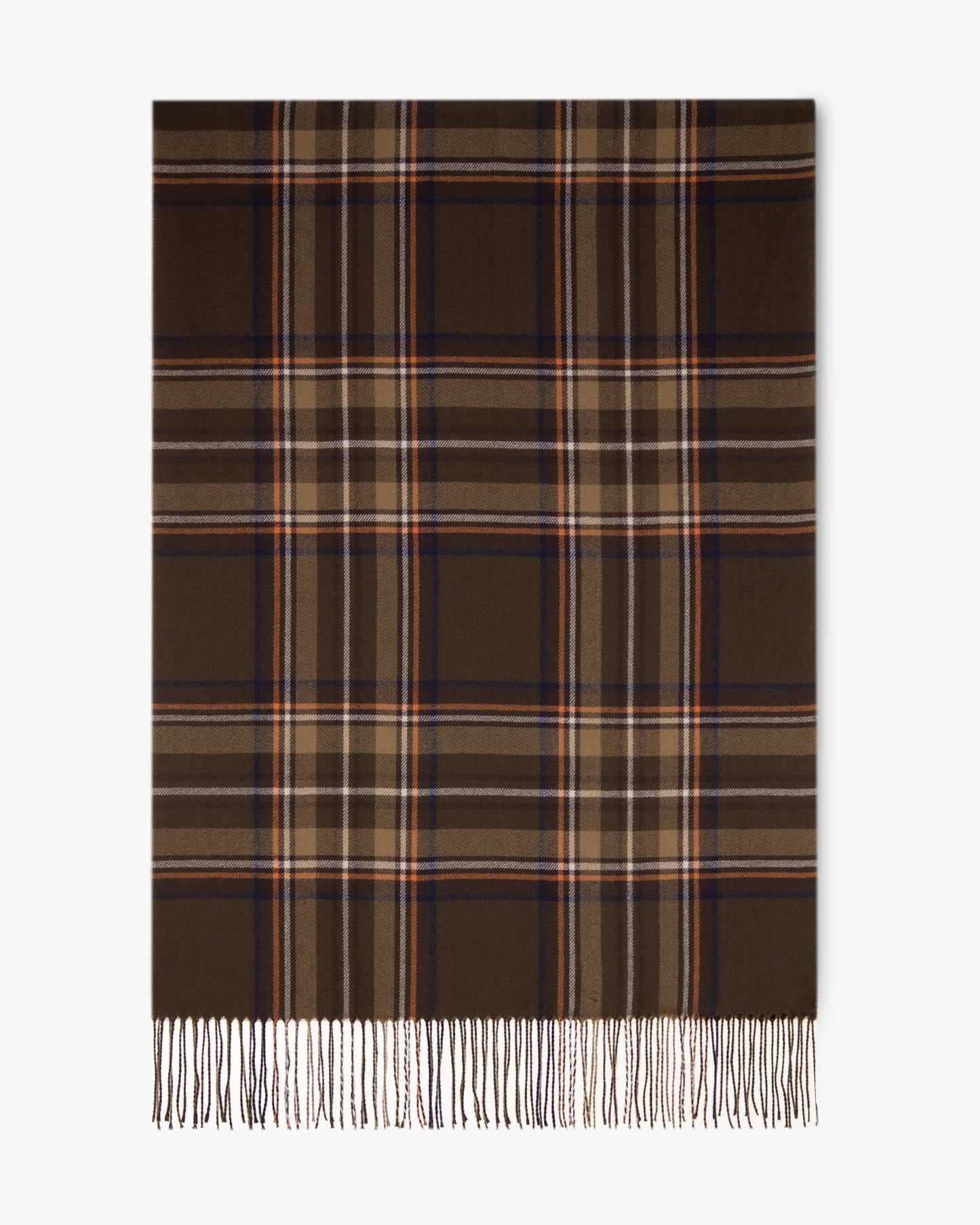 Modern Highland Plaid Scarf w/ Fringe
