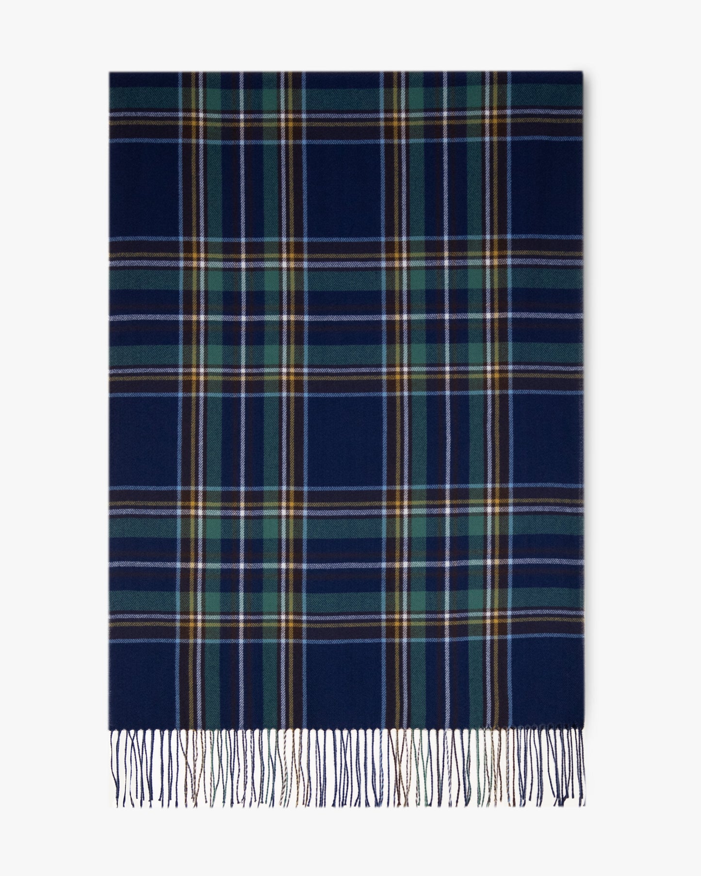 Modern Highland Plaid Scarf w/ Fringe