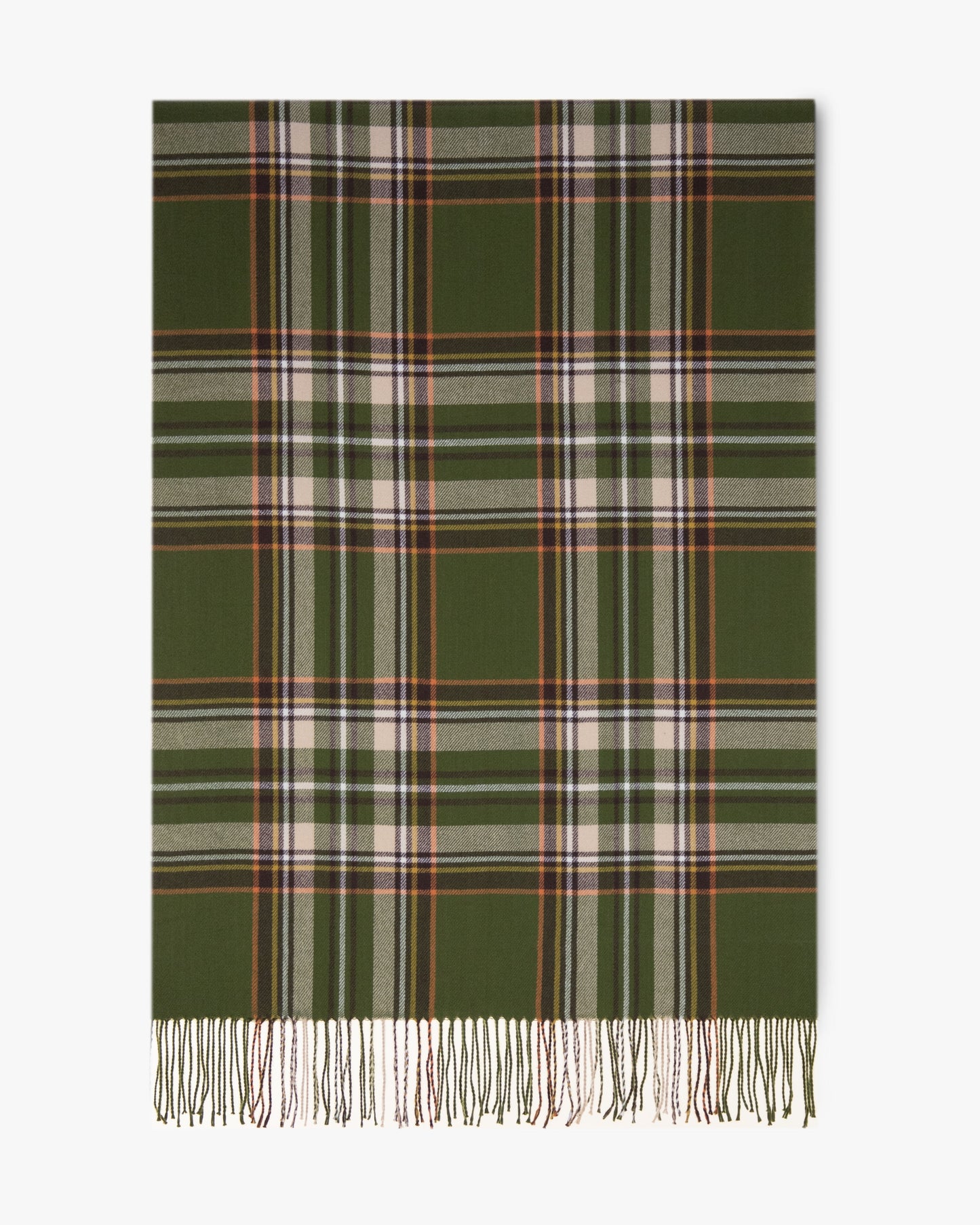 Modern Highland Plaid Scarf w/ Fringe