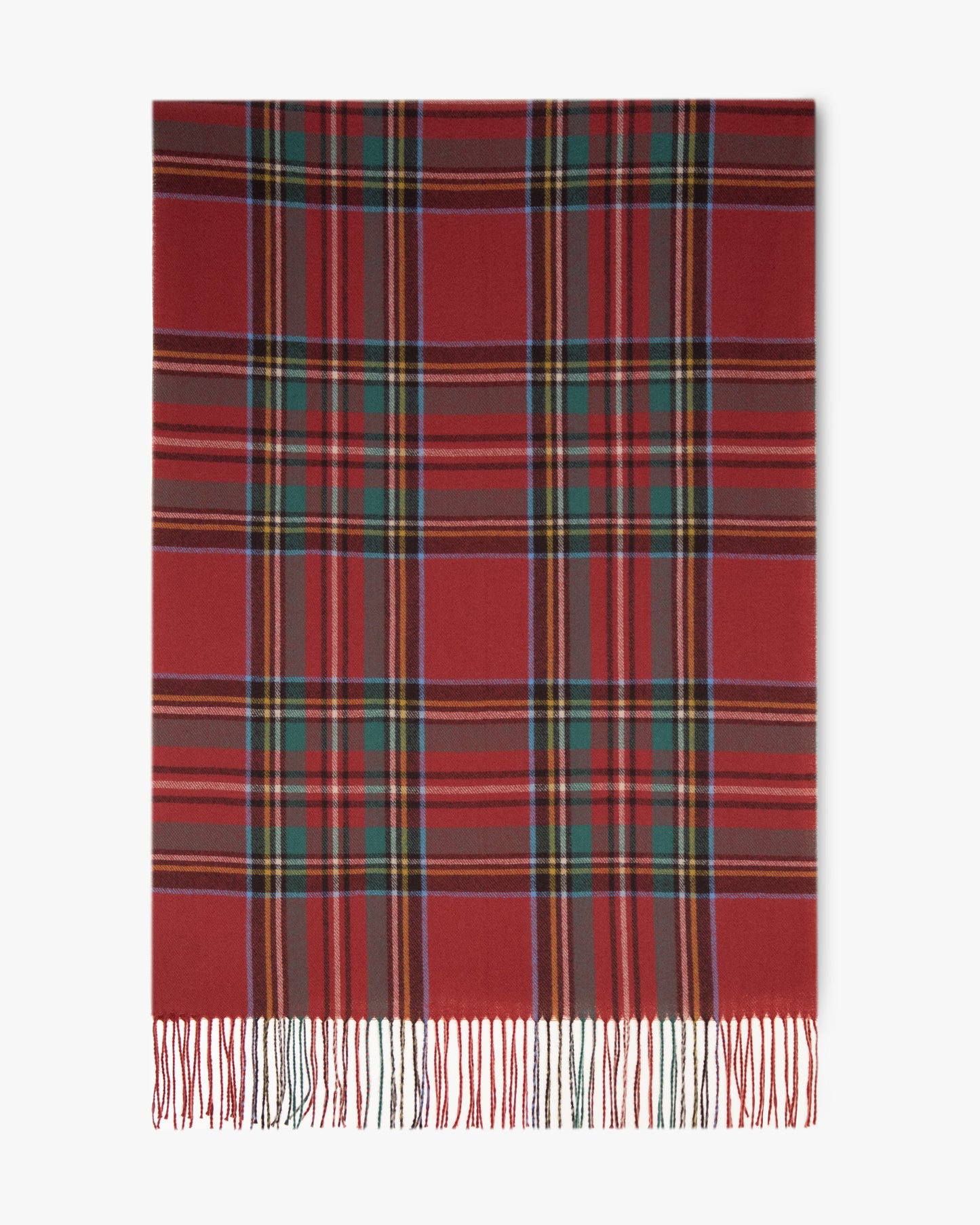 Modern Highland Plaid Scarf w/ Fringe