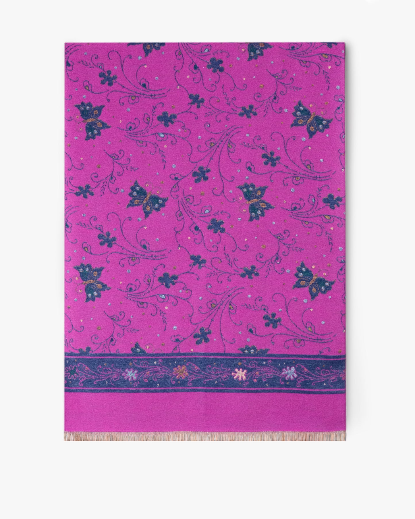 Butterfly & Flowers Ornate Scarf
