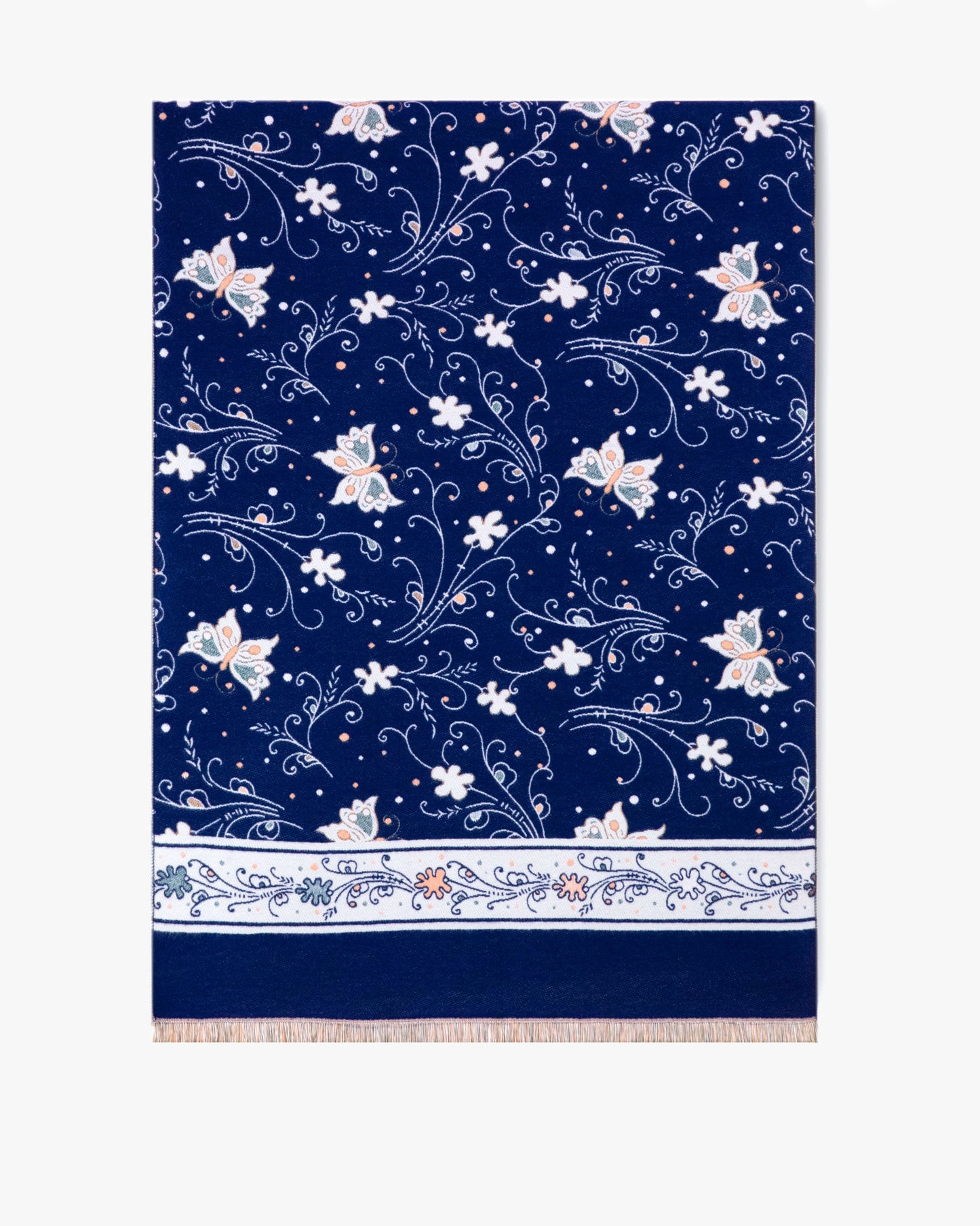Butterfly & Flowers Ornate Scarf