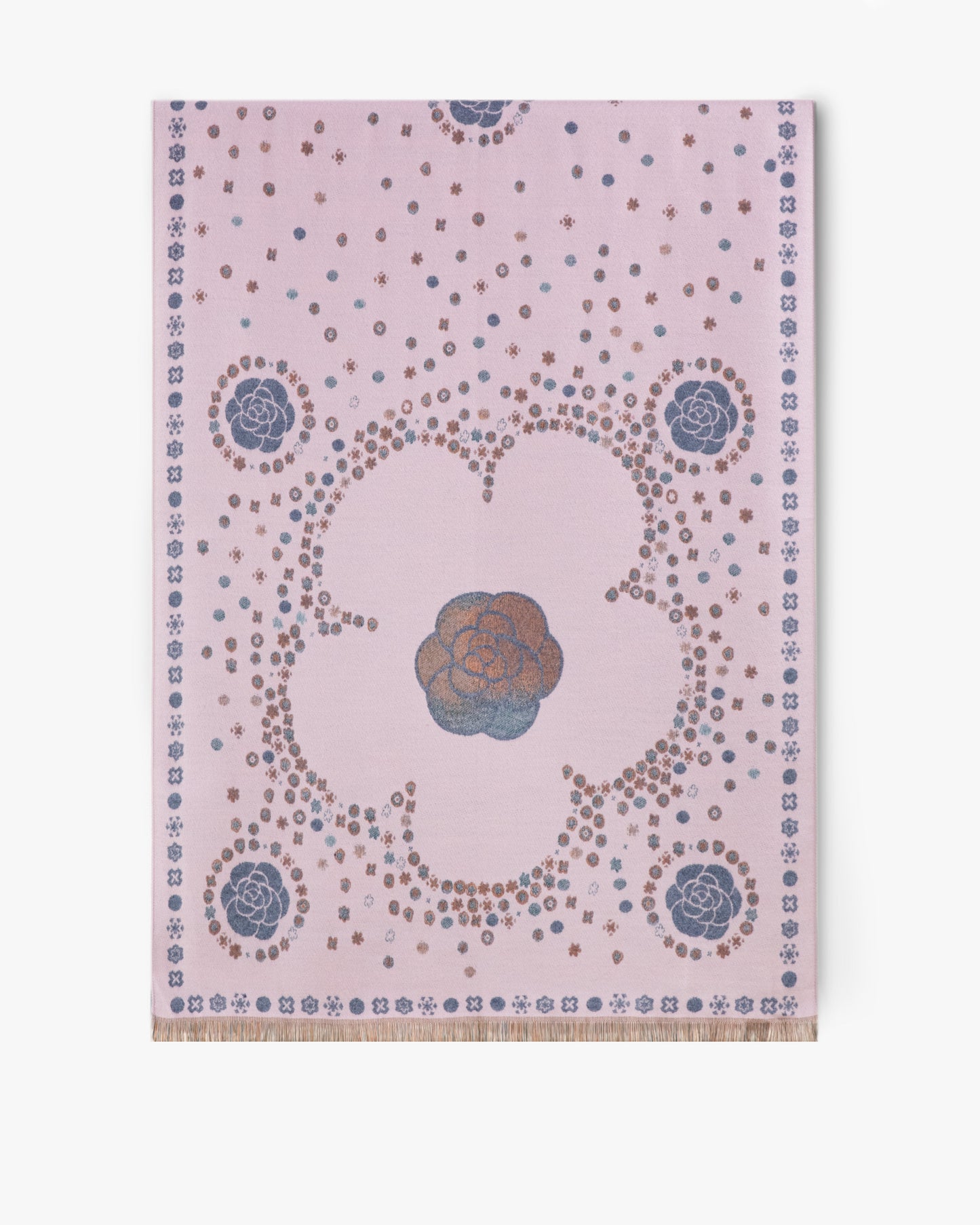Rosettes Floral Border Scarf