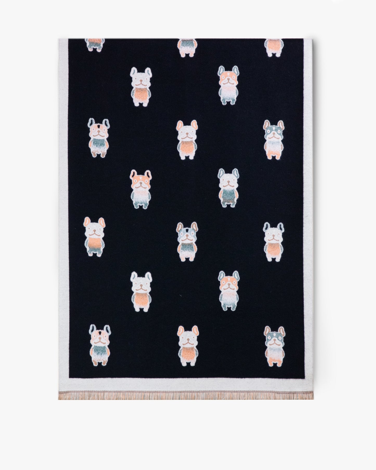 Classy Frenchy Pattern Scarf w/ Solid Border