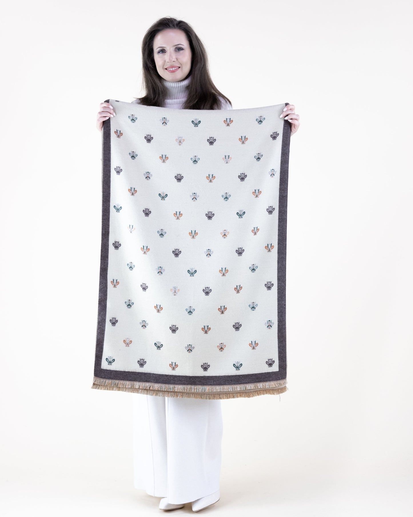 Bumble Bee Solid Border Scarf