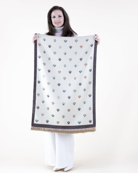 Bumble Bee Solid Border Scarf