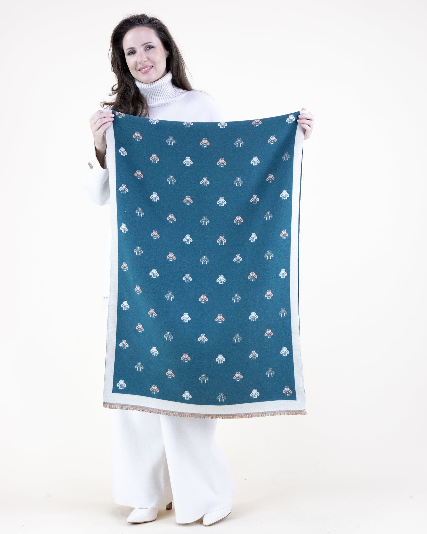 Bumble Bee Solid Border Scarf