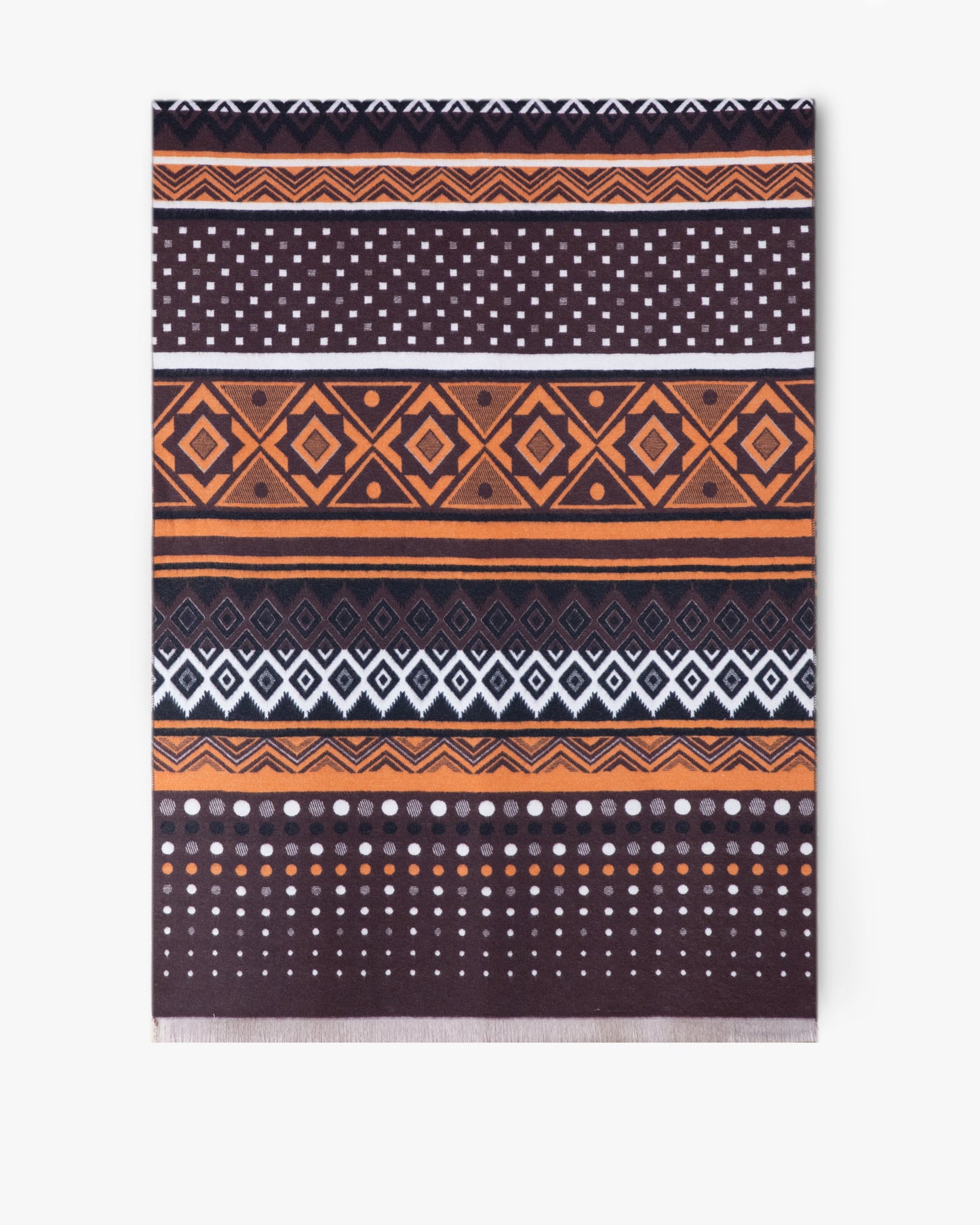 Multi Diamond Pattern Striped Scarf