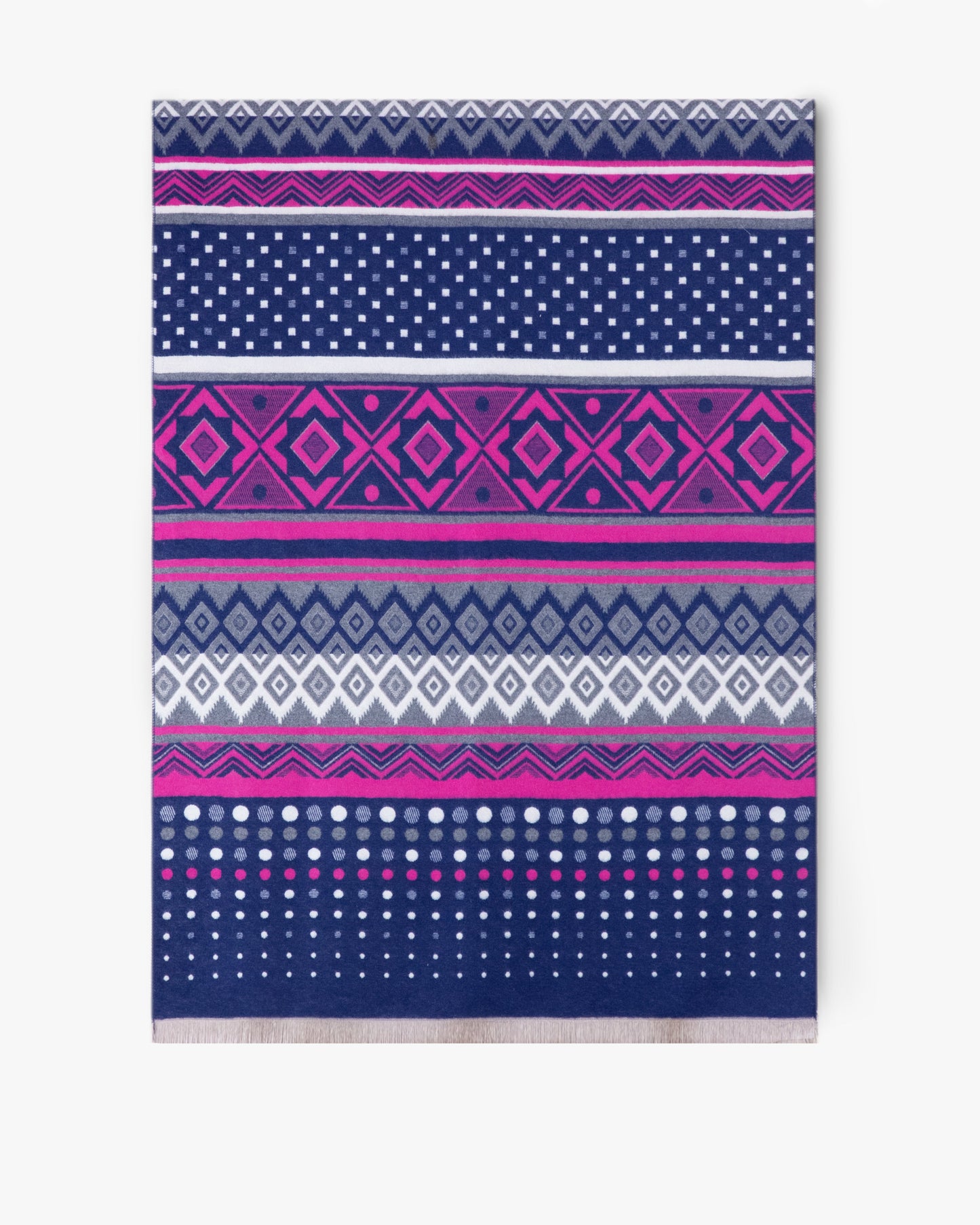 Multi Diamond Pattern Striped Scarf
