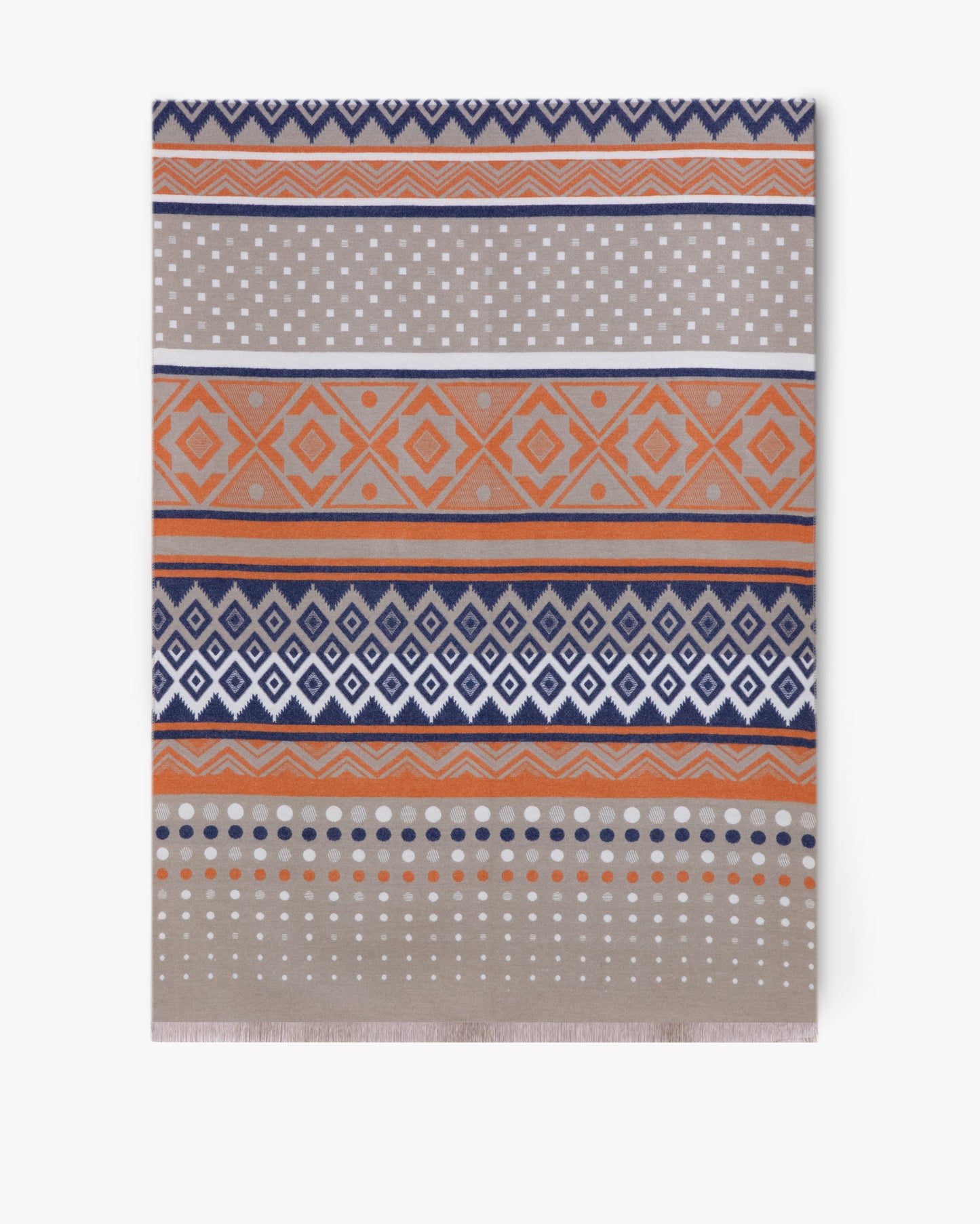 Multi Diamond Pattern Striped Scarf