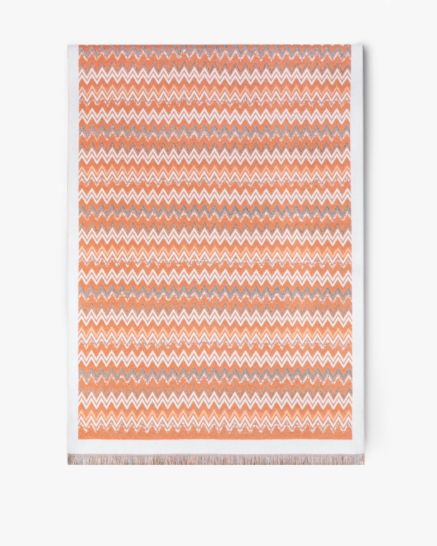 Tight Zig Zag Stripe Solid Border Scarf