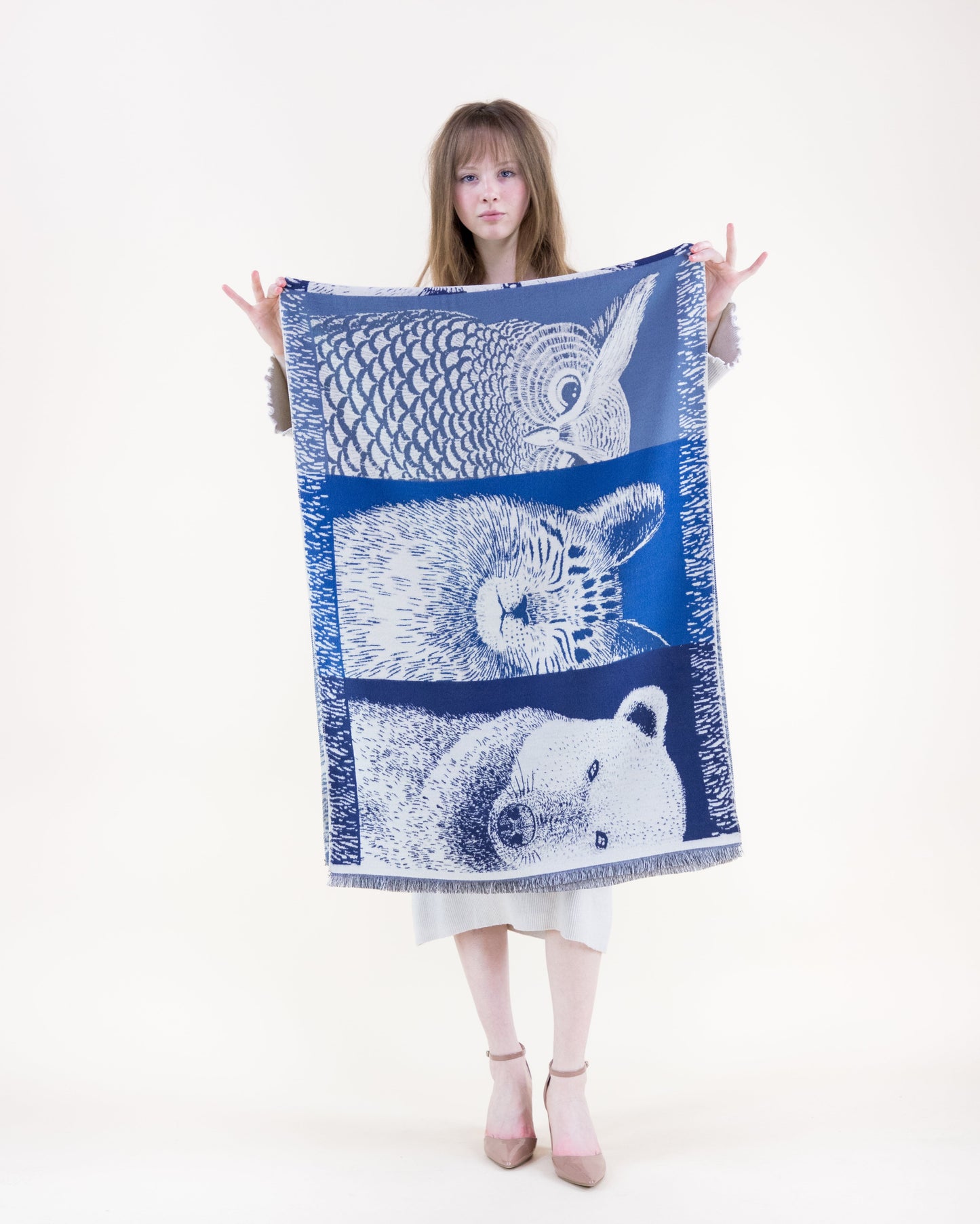 Wild Animal Sketch Scarf