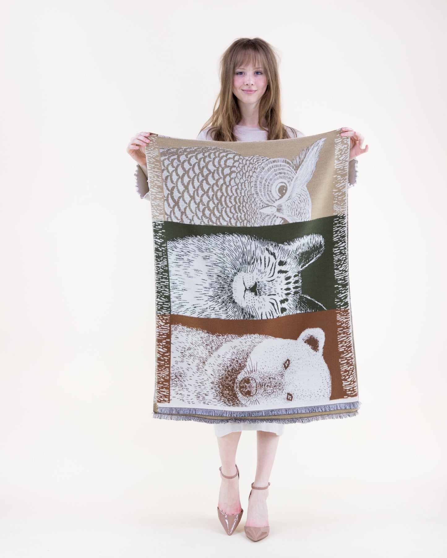 Wild Animal Sketch Scarf
