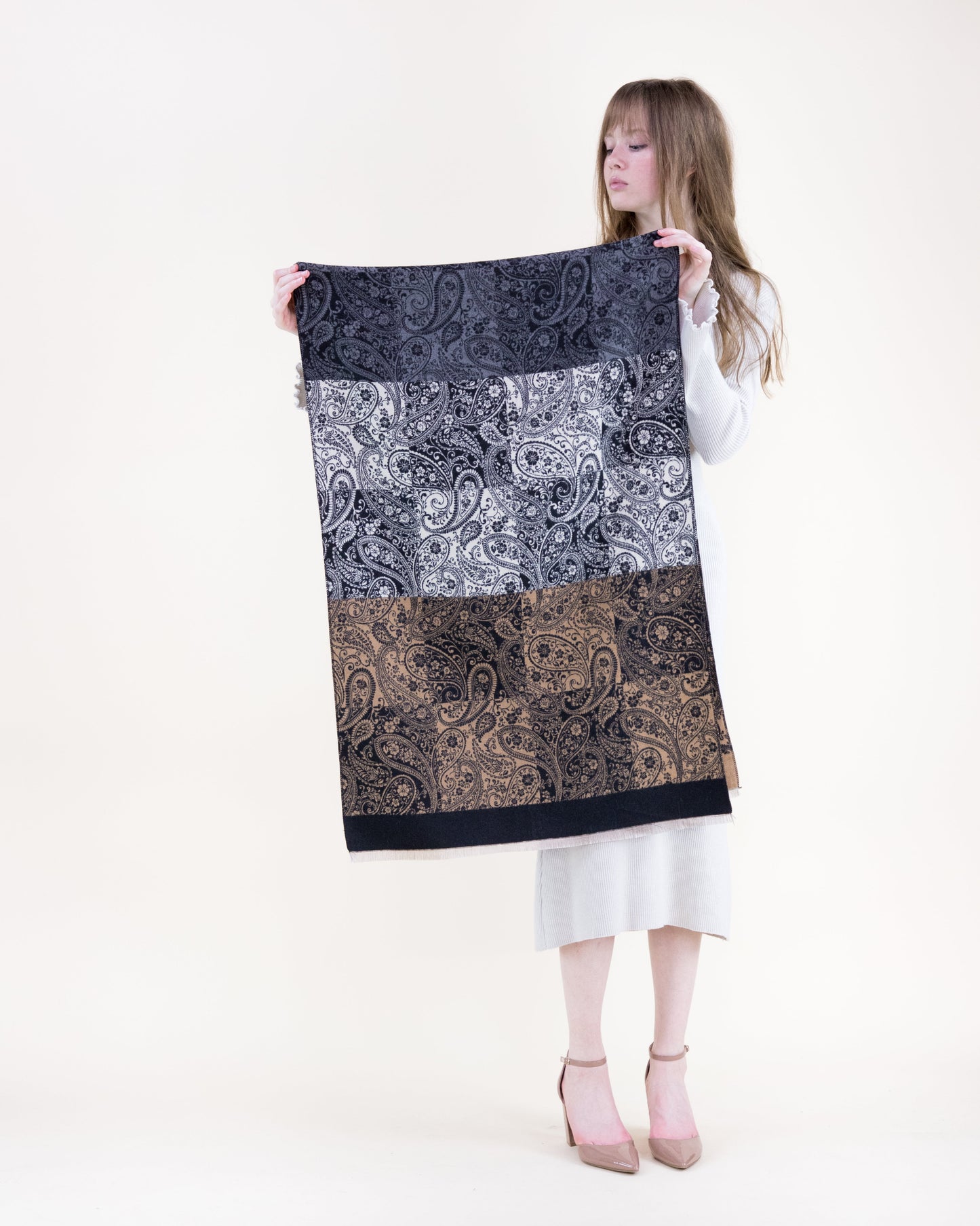 Paisley Grid Scarf