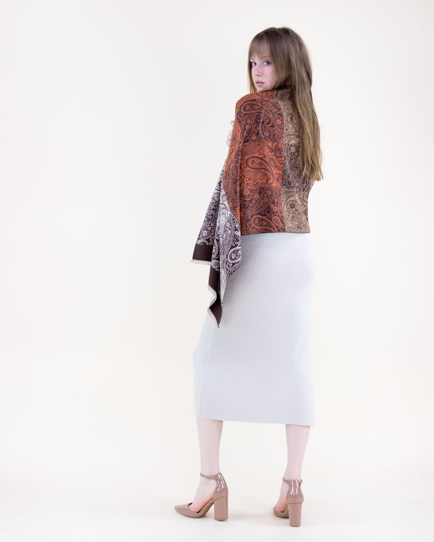 Paisley Grid Scarf