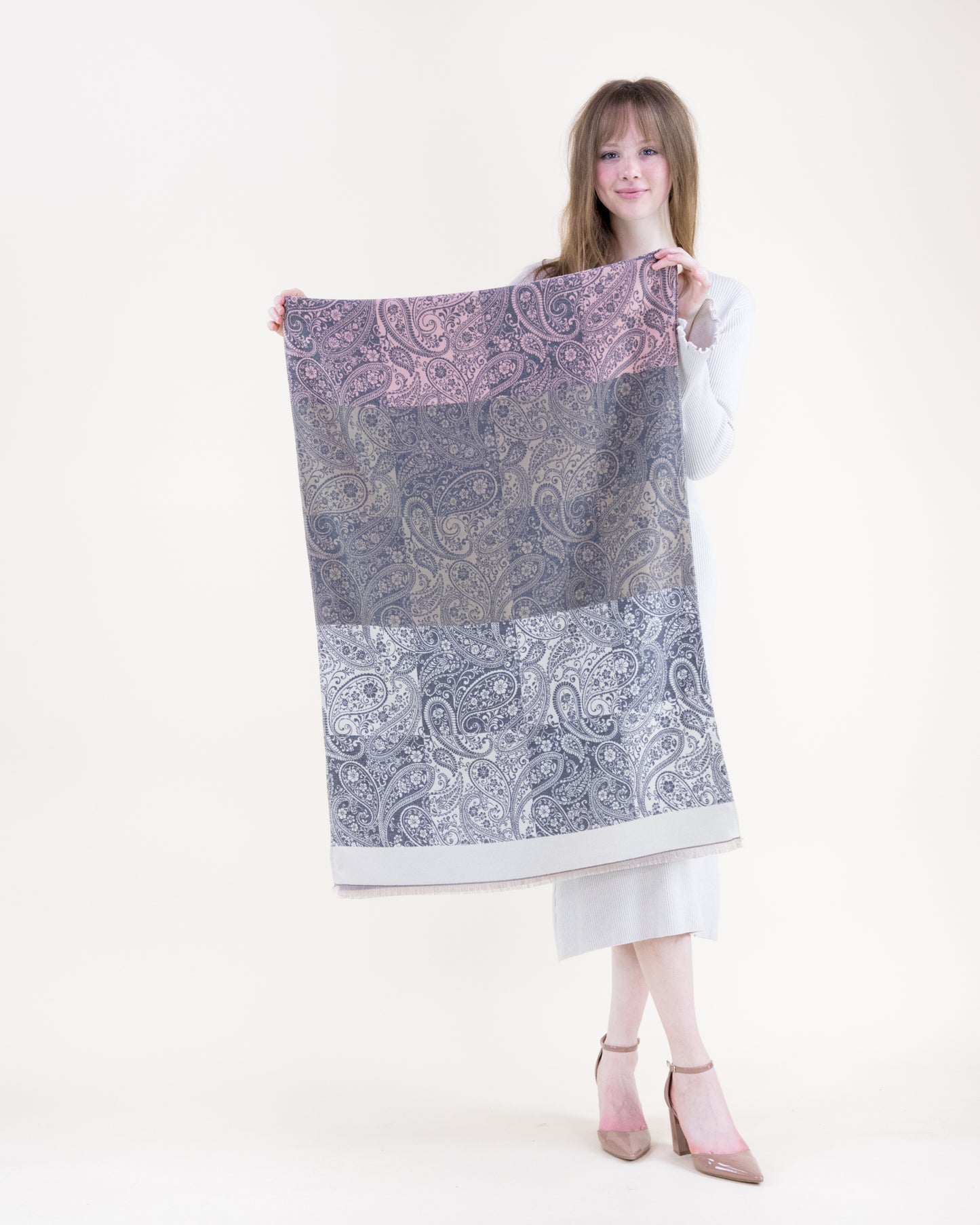 Paisley Grid Scarf