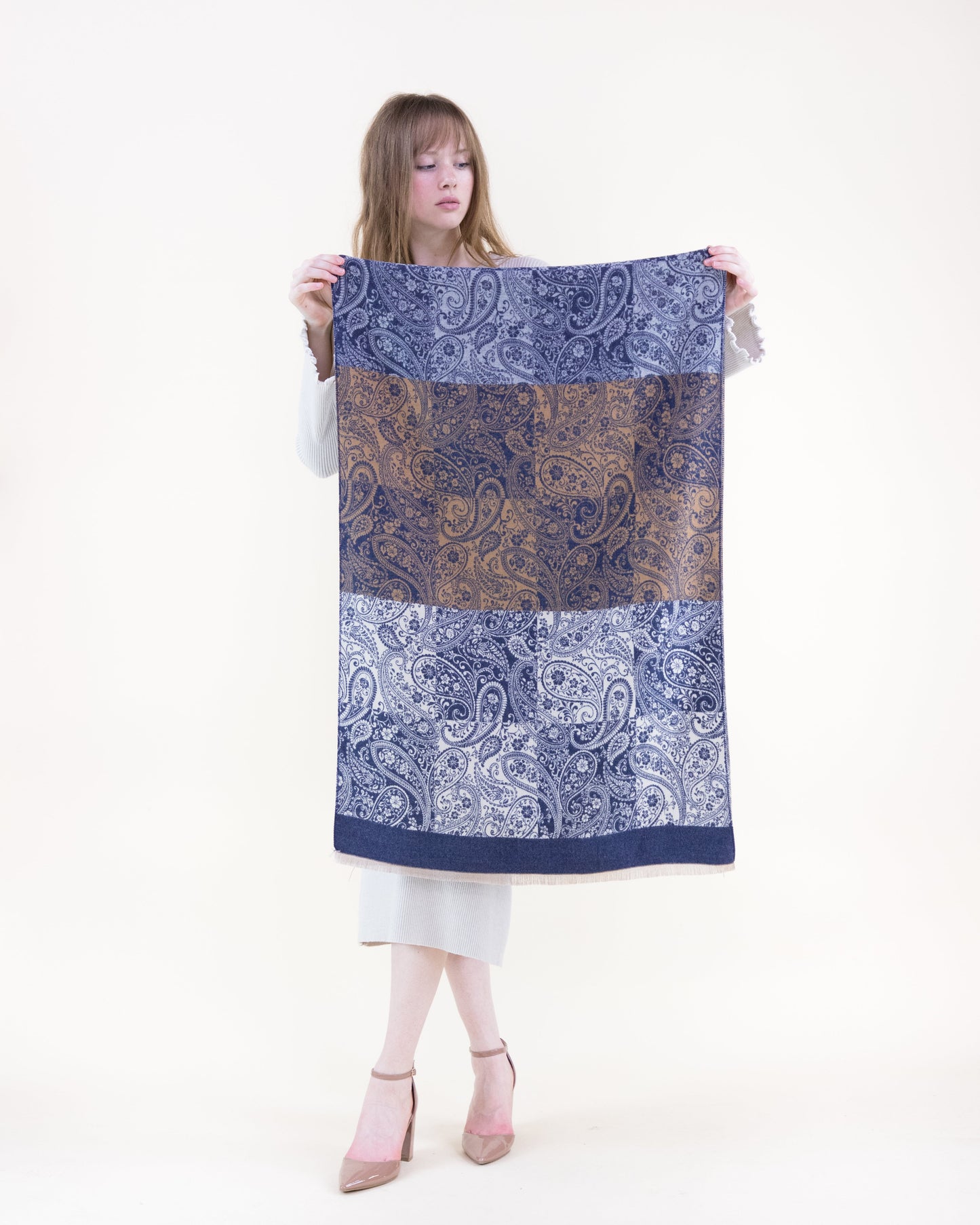 Paisley Grid Scarf