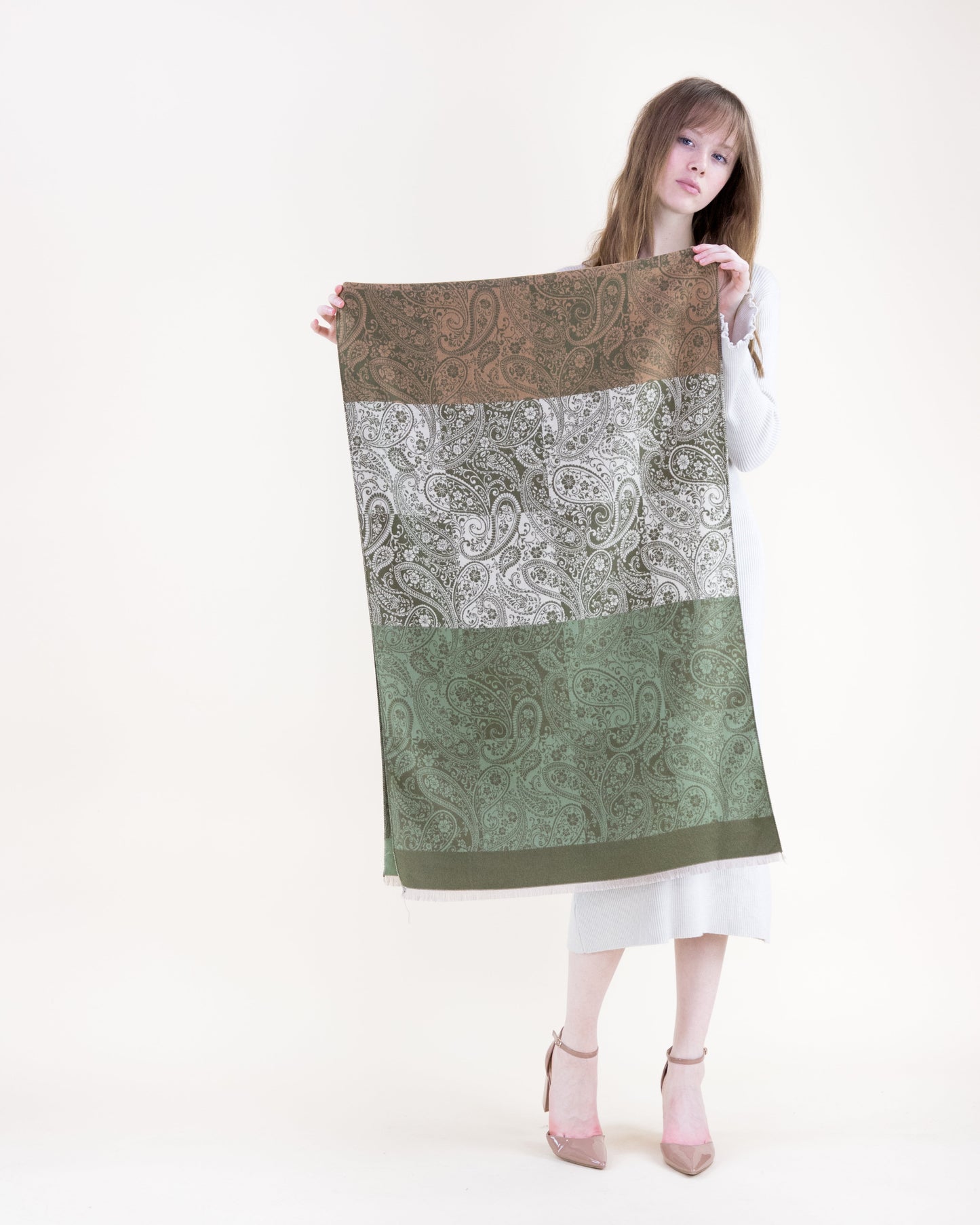 Paisley Grid Scarf