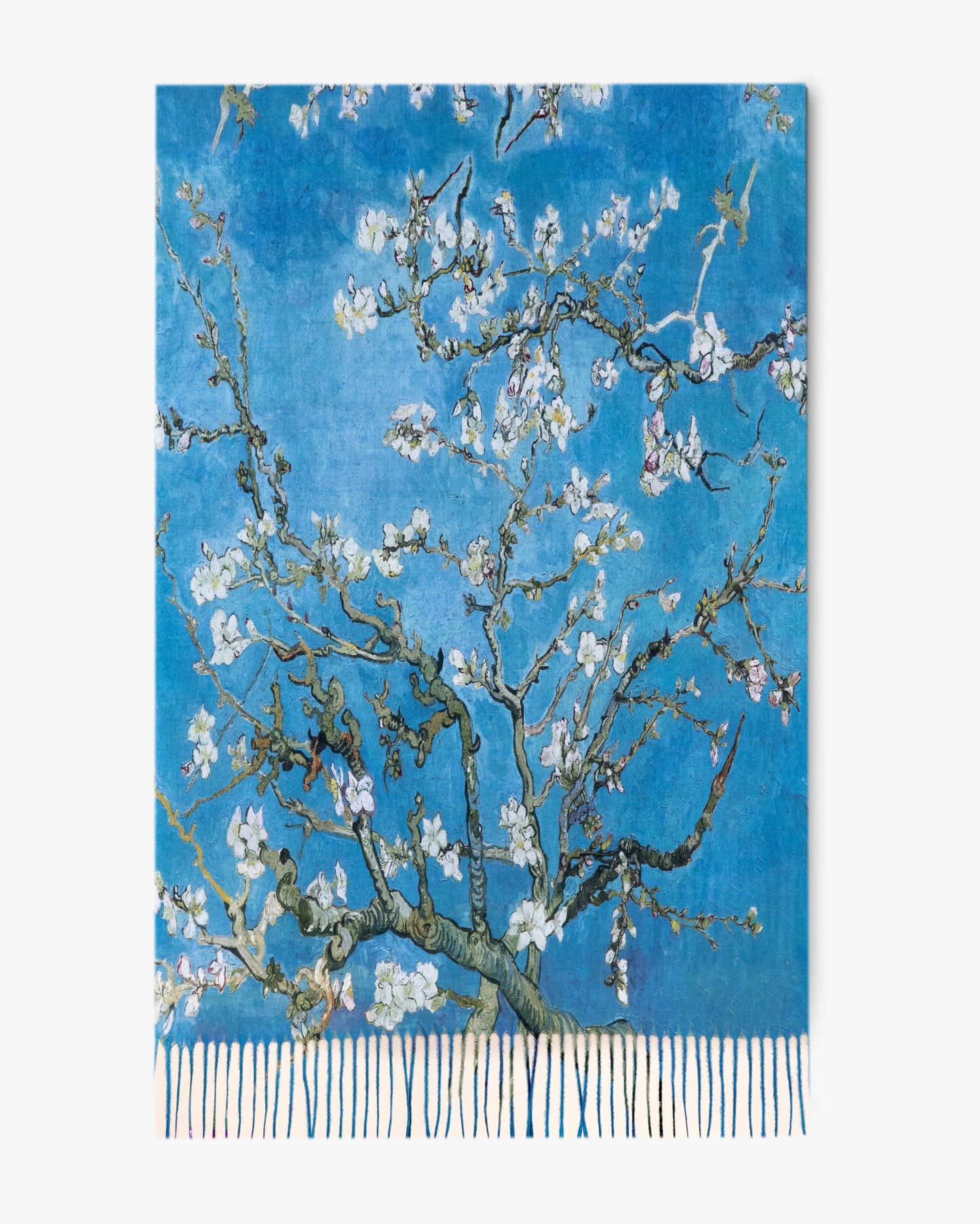 Almond Blossoms and Lotus Double Sided Scarf