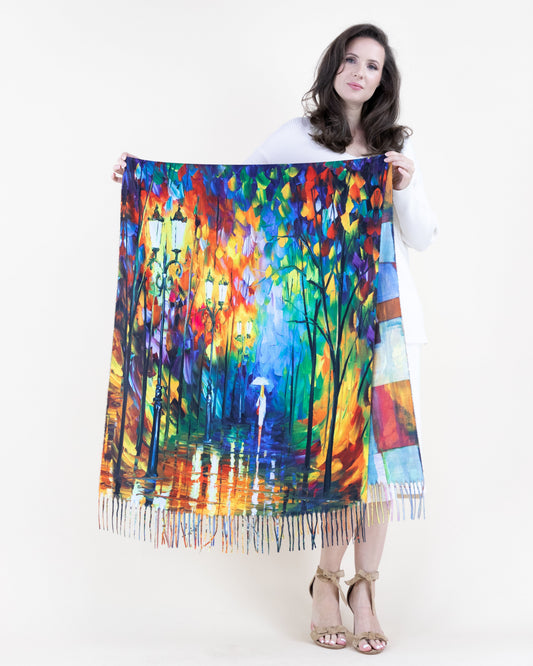 A Walk In The Rain and Bridge Double Sided Scarf