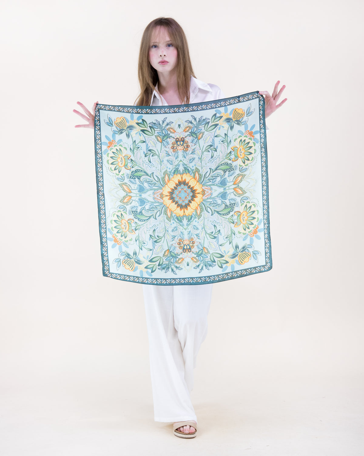 Talavera Satin Small Square Scarf