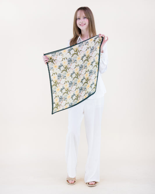Branching Crinkle Small Square Scarf