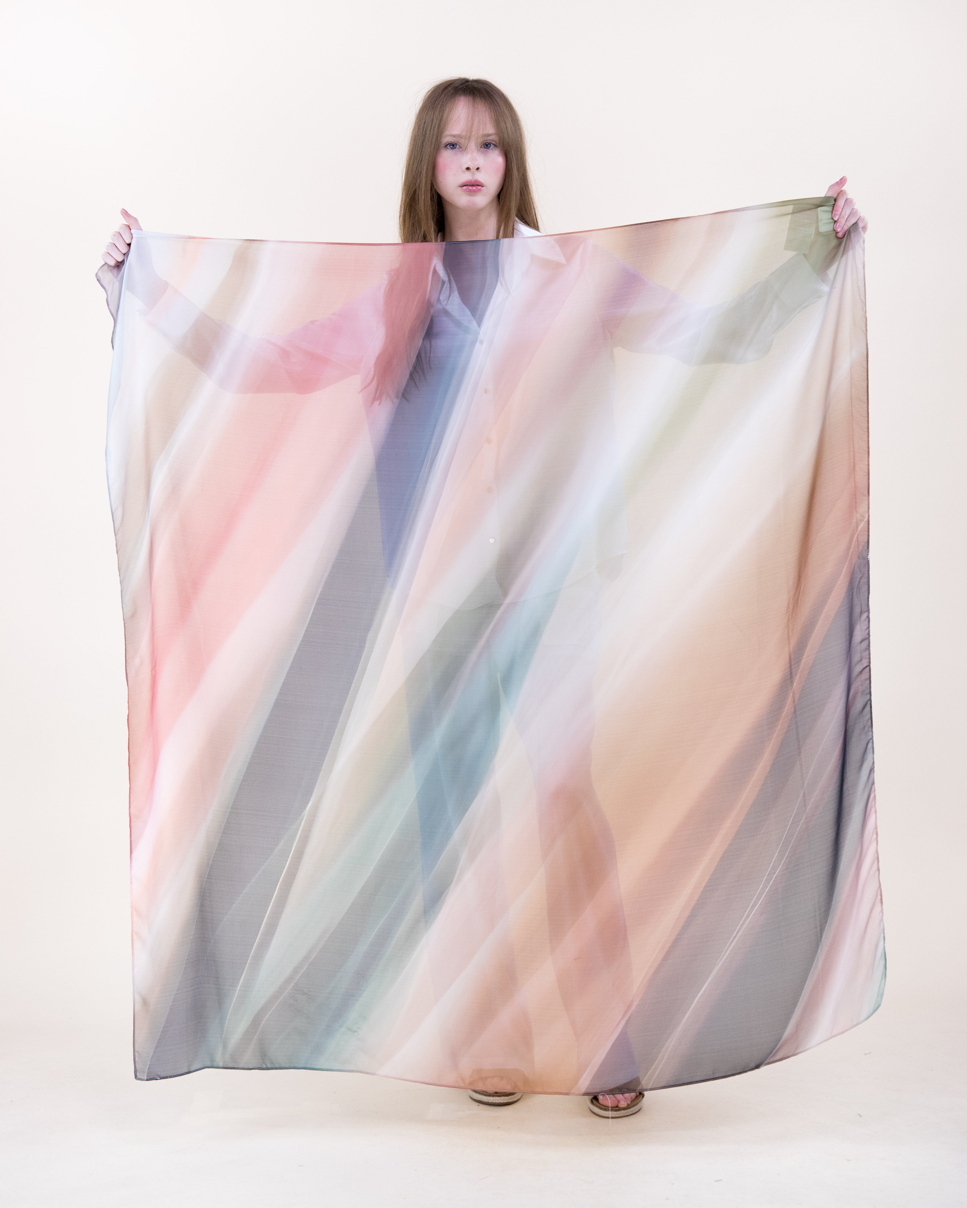 Rio Brushstroke Silky Large Square Scarf