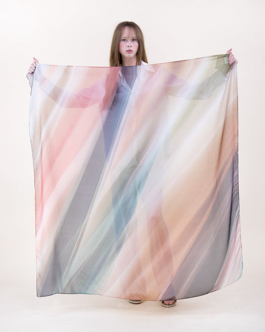 Rio Brushstroke Silky Large Square Scarf