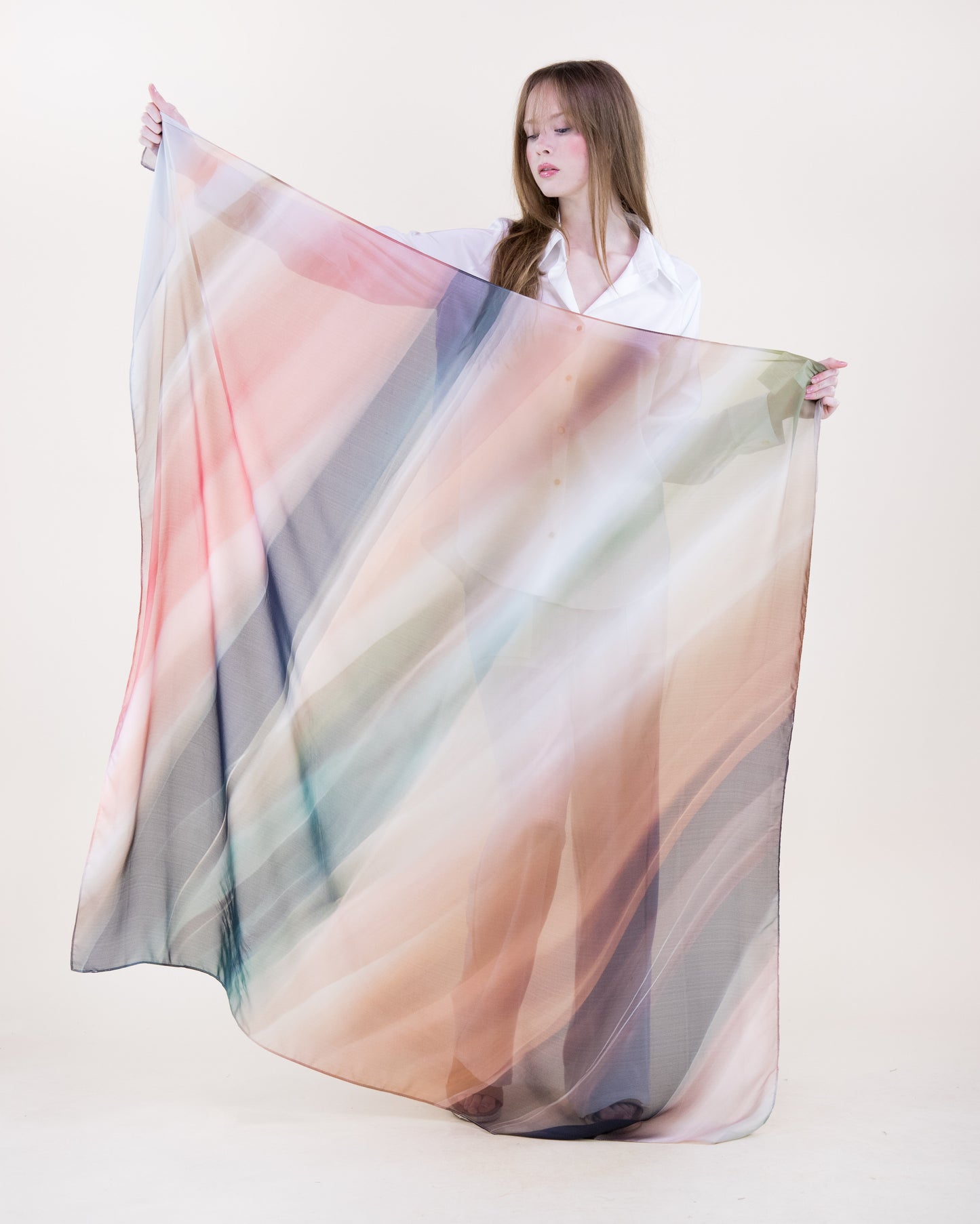 Rio Brushstroke Silky Large Square Scarf