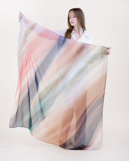 Rio Brushstroke Silky Large Square Scarf