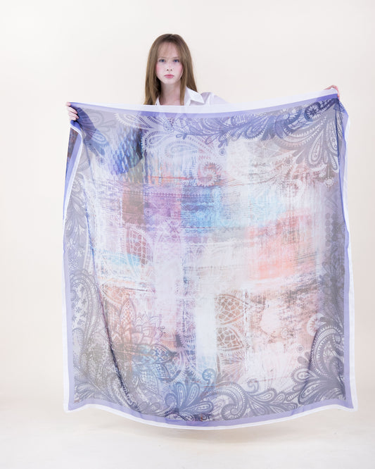 Resort Gallery Mix Silky Large Square Scarf