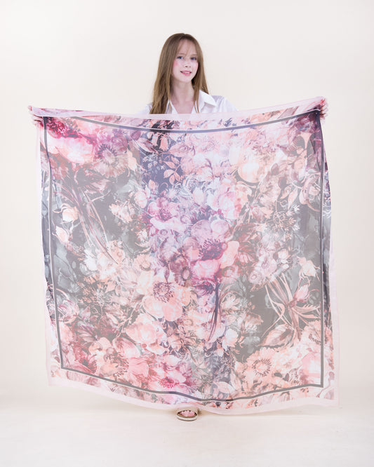 Gilded Gardens Silky Large Square Scarf
