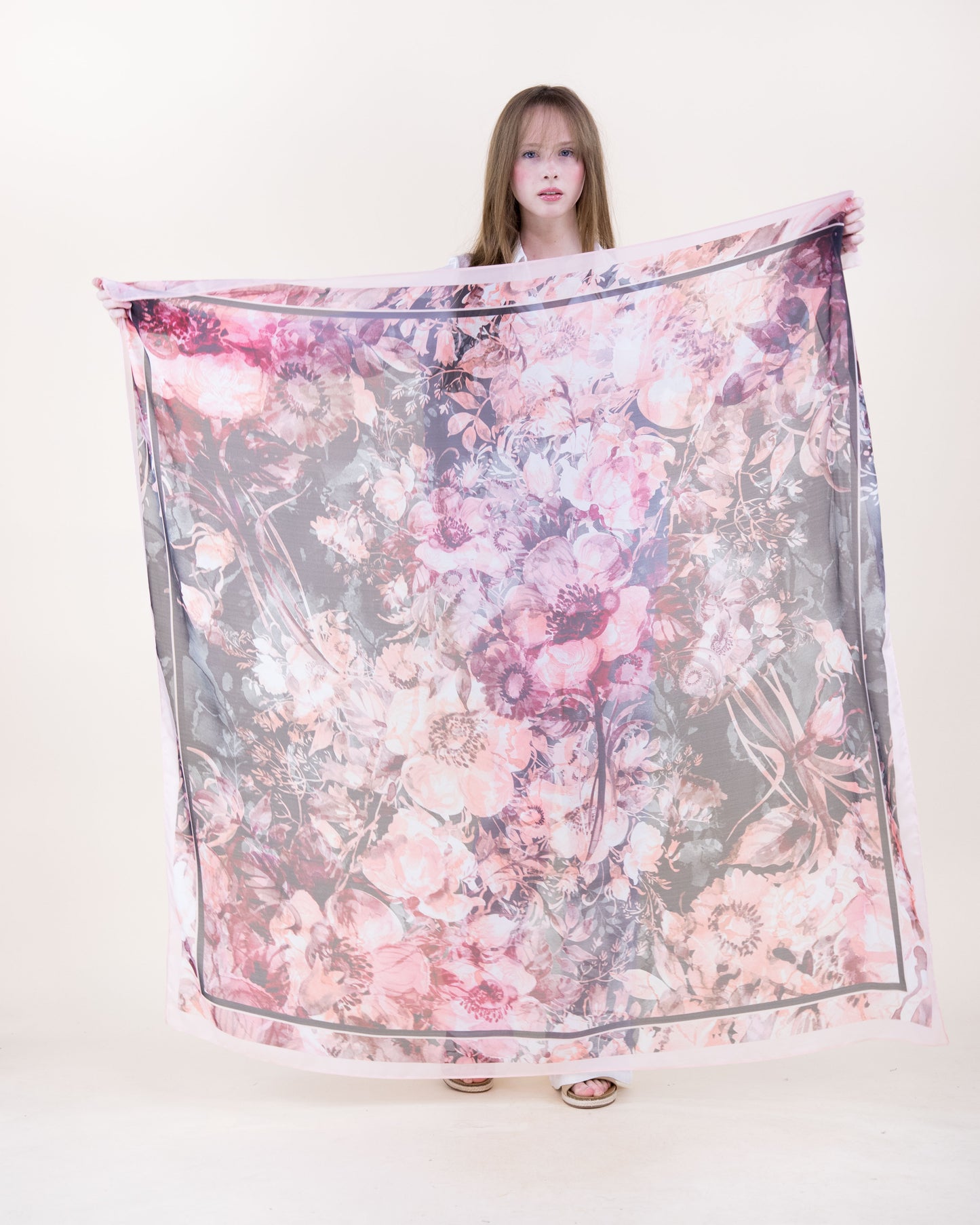 Gilded Gardens Silky Large Square Scarf