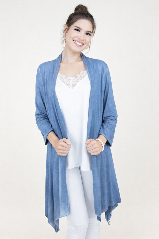 3/4 Sleeve Sharkbite Cardigan