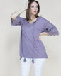 3/4 Lace Bell Sleeve Tunic Top