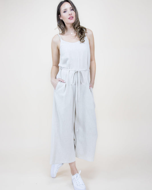 Wide Legged Linen Jumpsuit