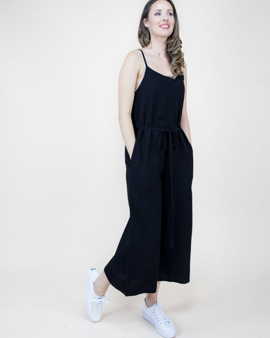 Wide Legged Linen Jumpsuit