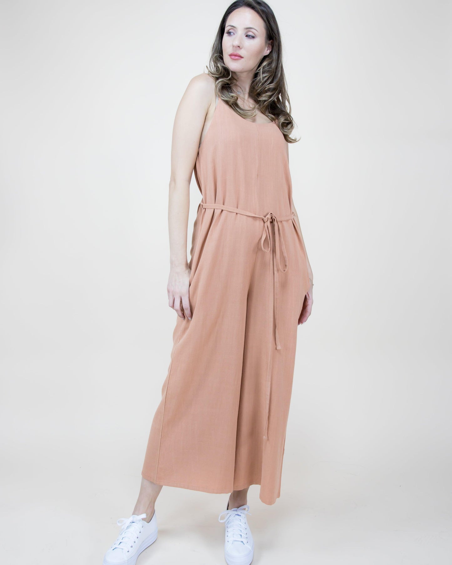 Wide Legged Linen Jumpsuit