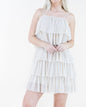 Pleated Tiered Ruffle Mini Dress