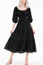 Peasant Top Maxi Dress w/ Pockets
