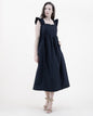 Scalloped Hems Midi Dress w/ Pockets